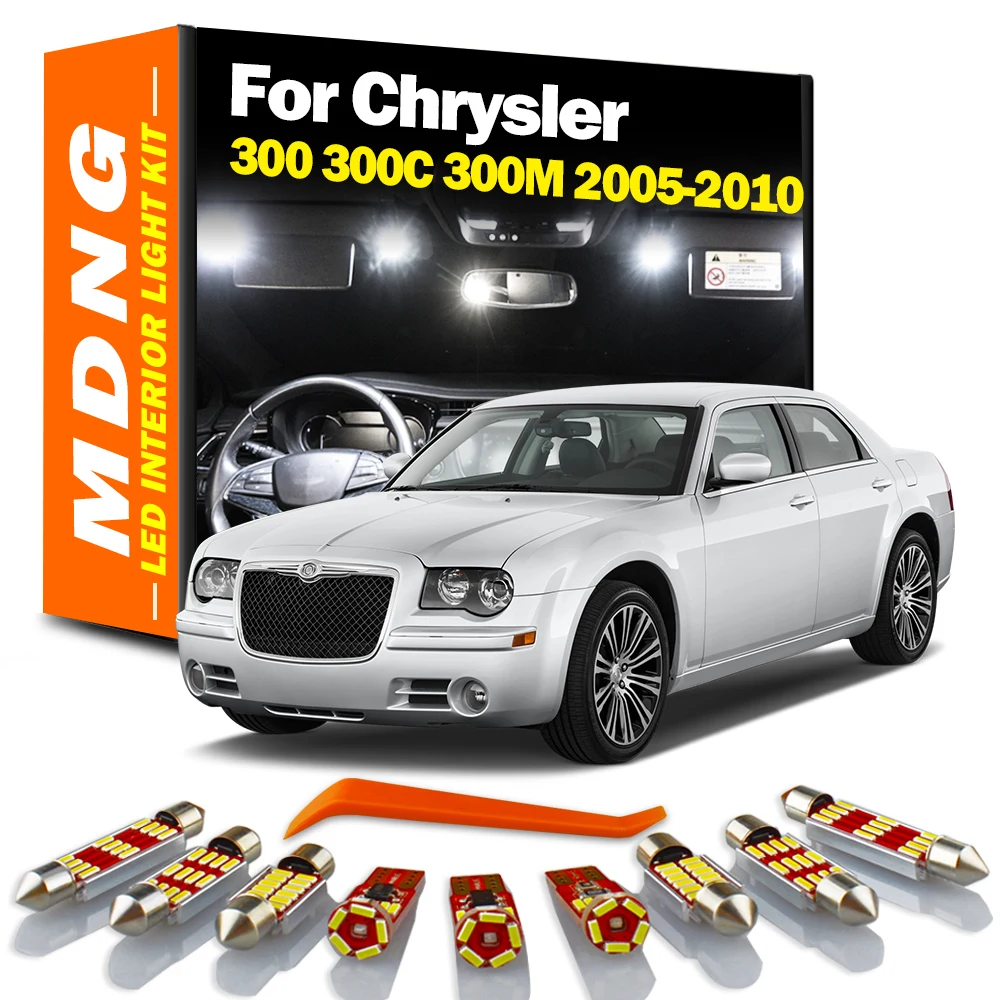 17Pcs For Chrysler 300 300C 300M 2005 2006 2007 2008 2009 2010 Canbus Interior LED Light Kit Courtesy Dome Map Trunk Plate Bulb