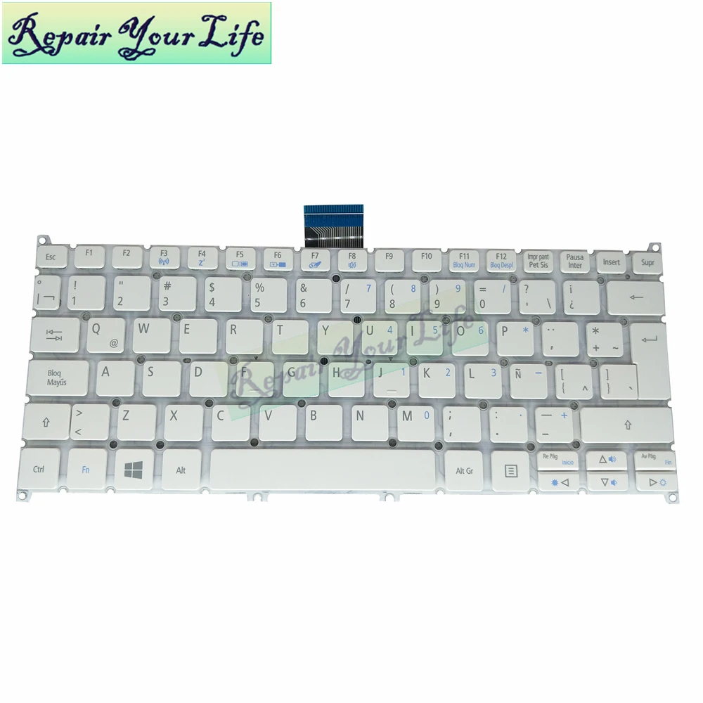 

Клавиатура для ноутбука Acer V5 122 V5-122P V5-132 132P V13 V3-371 E11 E3-112 E3-111 R3-131 N15W5 LA Latin NSK-R72SW белая