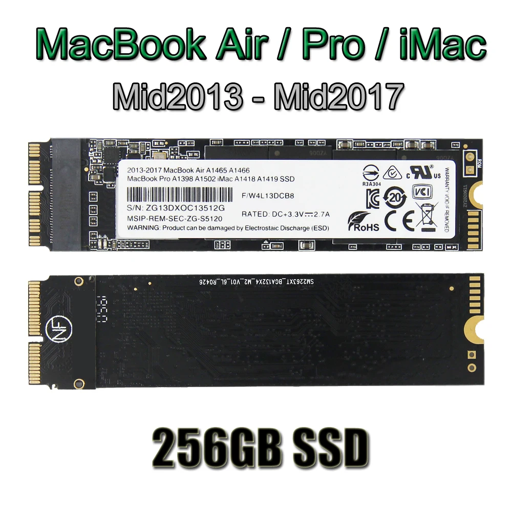 

Drop Shipping 256GB SSD With Tools For MacBook Air A1466 A1465 MacBook Pro A1398 A1502 iMac A1418 A1419 Solid State Disk Mac HD