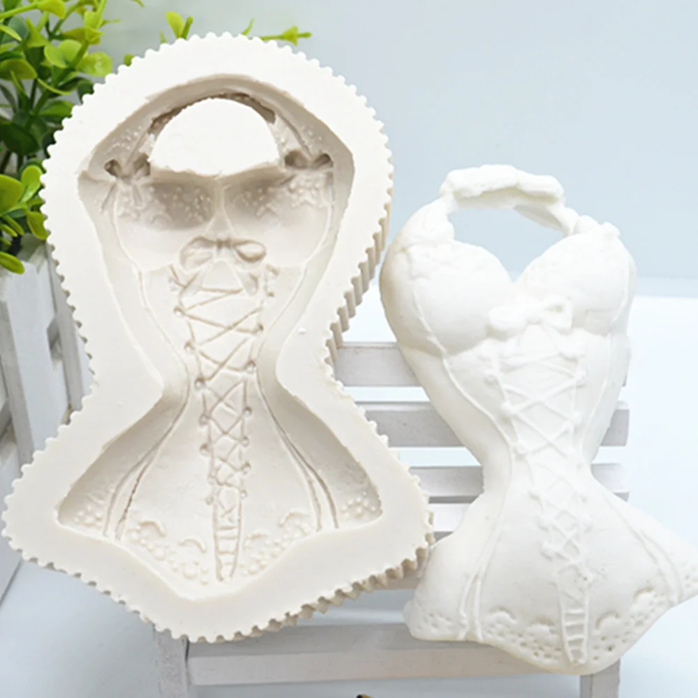 

Luyou 1pcs Corset Swimsuit Silicone Fondant Cake Molds Birthday Cake Decorating Tools Pastry Kitchen Baking Accessories FM1849