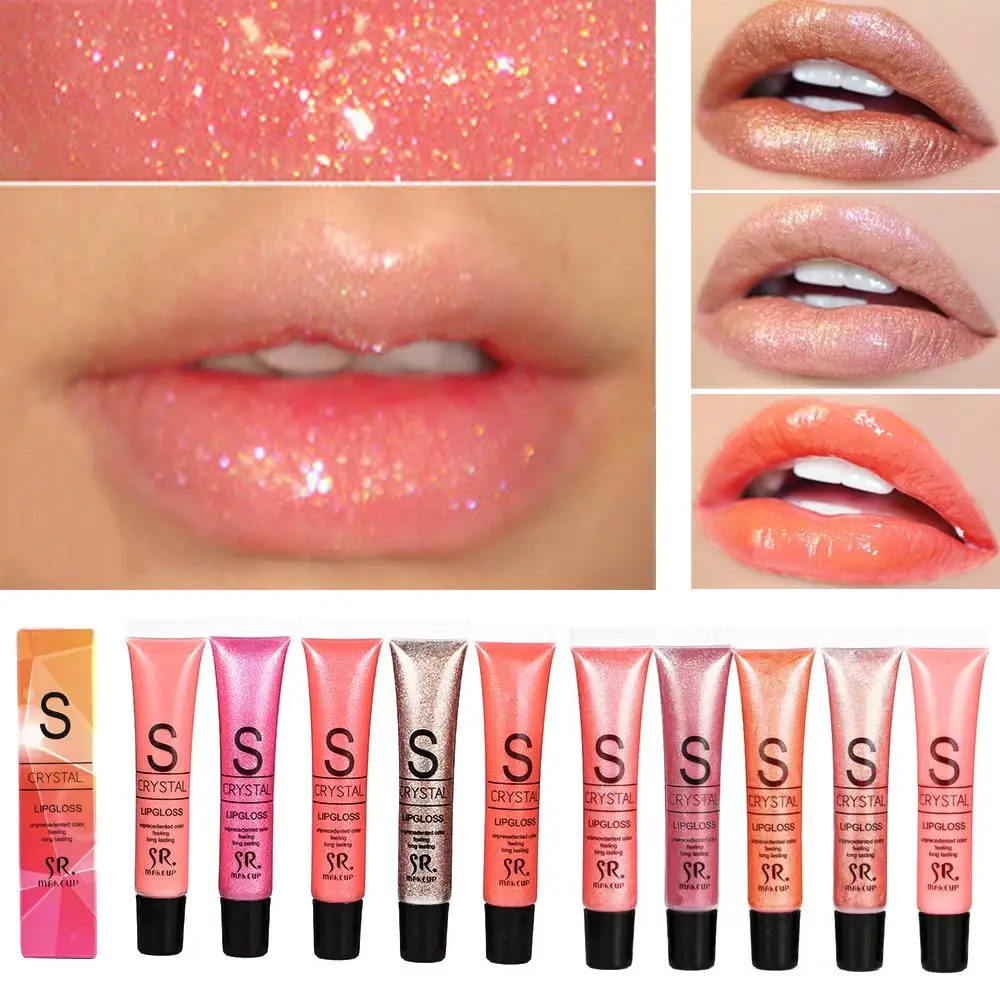 Glitter Lip Gloss 12 Colors Waterproof Long Lasting Nude Moisturizer Shimmer Mirror Lip Glaze Sexy Lips Makeup Cosmetic