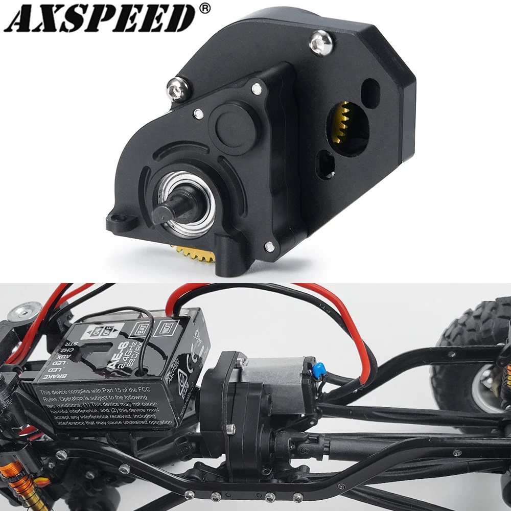 AXSPEED SCX24 Gearbox Assembly Metal Transmission with Gearbox Internal Gears for 1/24 RC Crawler Axial SCX24 Upgrade Parts