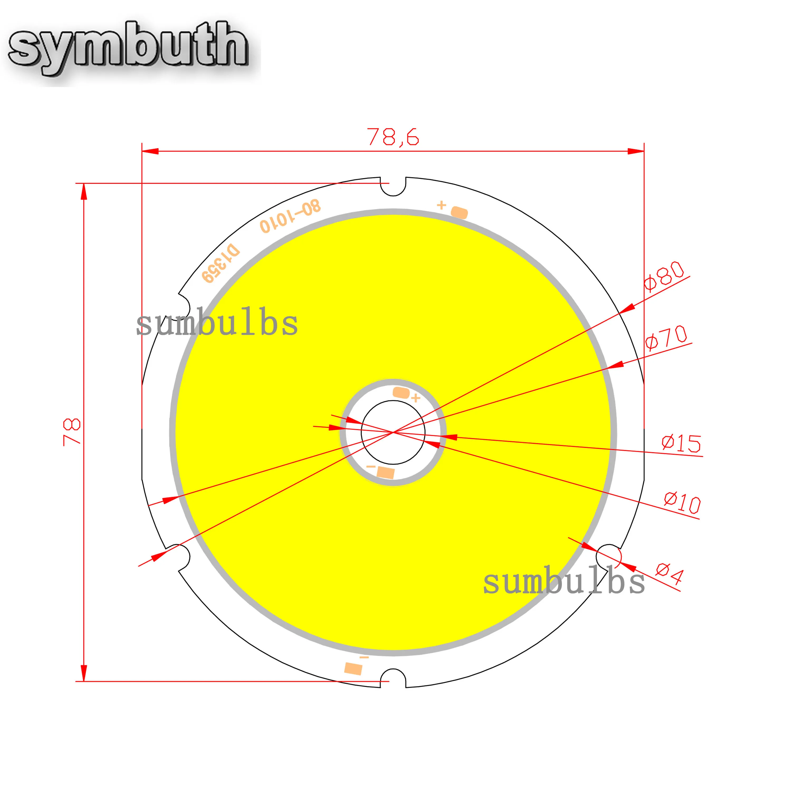 Imagem -06 - Fonte de Luz Led Cob de Alta Potência Lâmpada Faça Você Mesmo Lâmpada Downlight Quente Fresco Branco dc 3033v Diâmetro 50w 5000 80 mm Super Brilhante