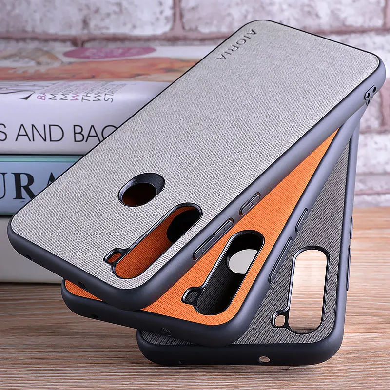 Case for xiaomi redmi note 8 8t coque Luxury textile Leather skin soft TPU hard PC Phone cover for redmi note 8t case funda capa