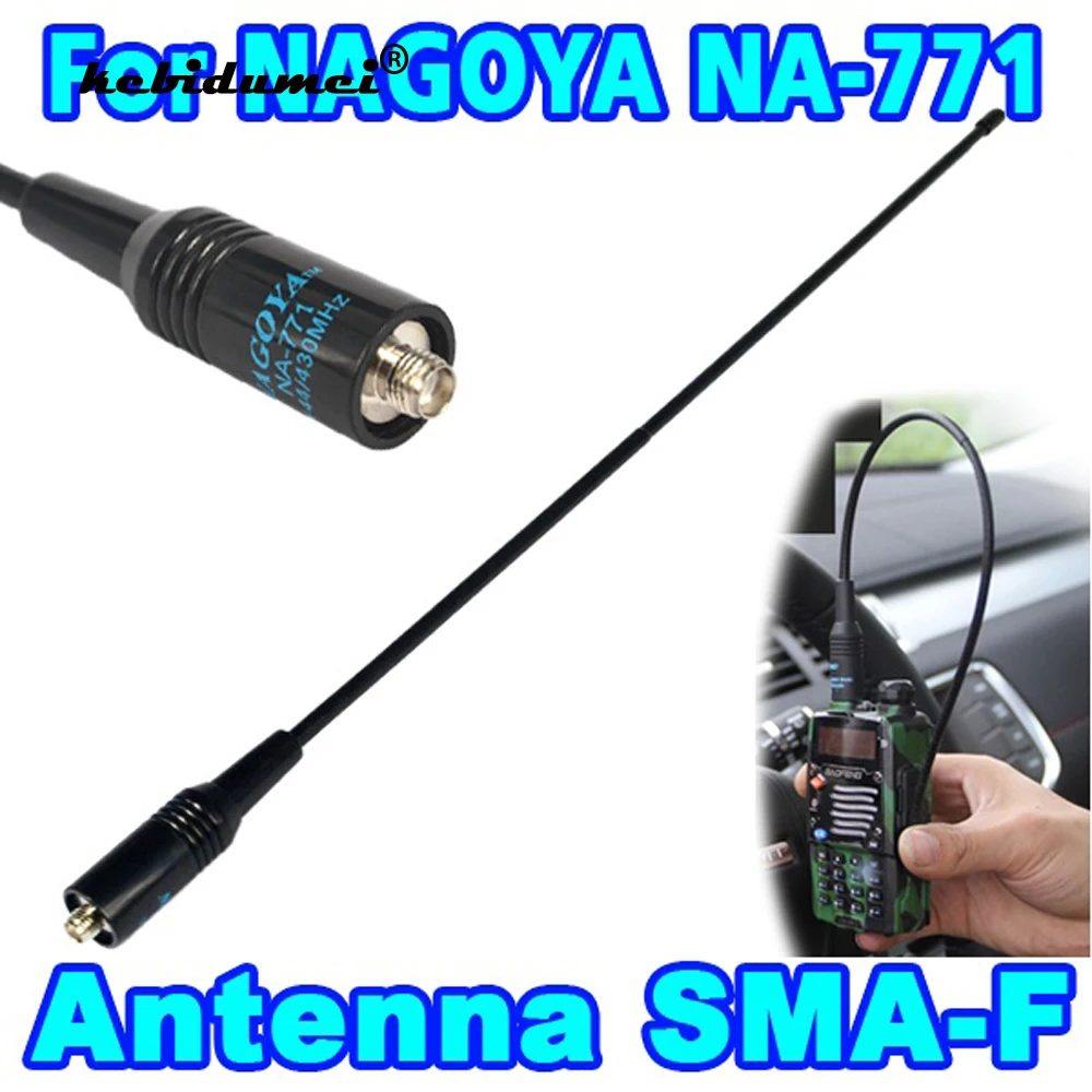 For NAGOYA NA-771 SMA-F Female Dual Wide Band Handheld Flexible Antenna for VHF/UHF 144/430MHz Two Way Radio UV-5R Walkie Talkie