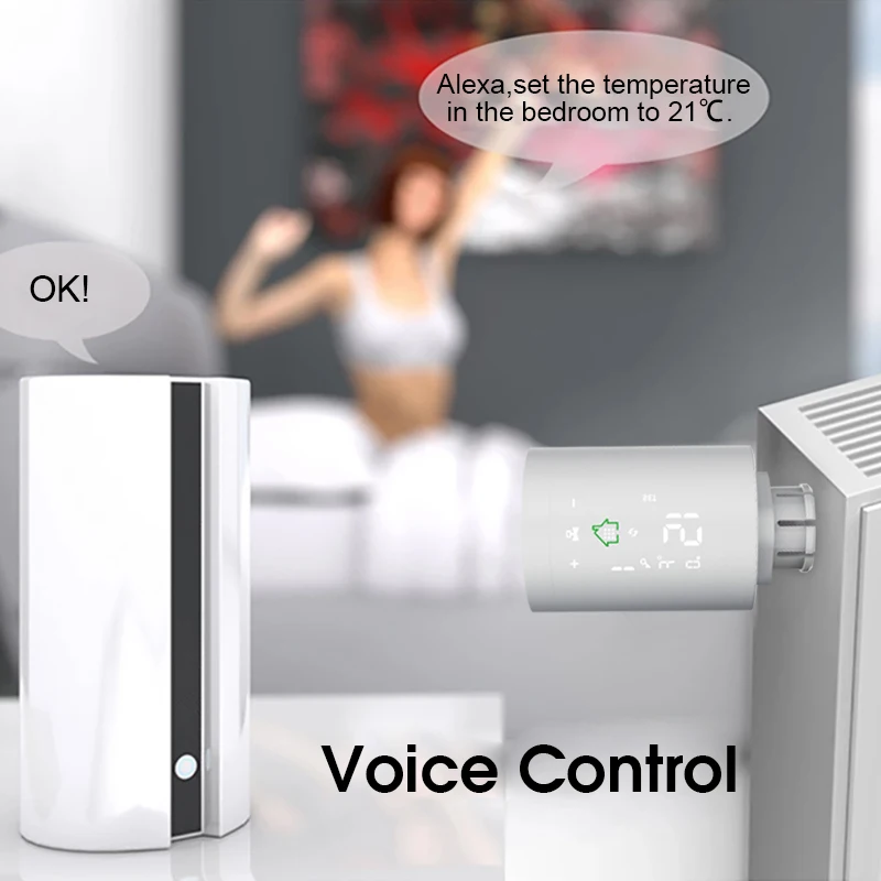 TRV Tuya ZigBee 3.0 Smart Radiator Actuator Thermostat Programmable Radiator Valve Temperature Controller Voice Control Alexa