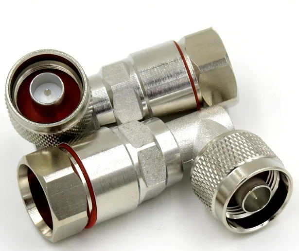 N male Clamp Plug  Right angle RF Coaxial Connector for Corrugated Copper 1/2"50-12 Cable adapter