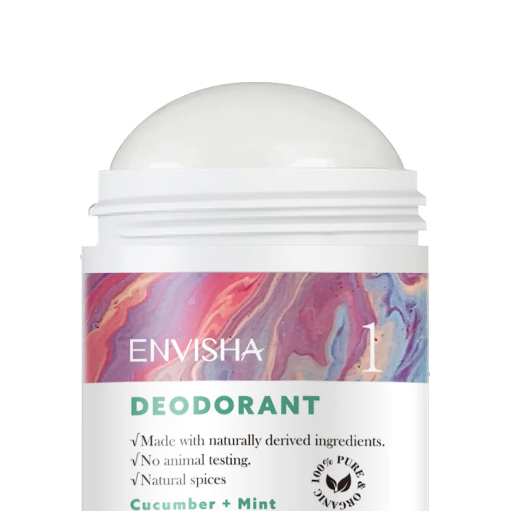 ENVISHA Deodorant Stick For Women Men Natural Cucumber Mint Remove Underarm Odor Cream Antiperspirant Refreshing Body Skin Care