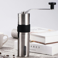 48mm New Mini Coffee Grinder Stainless Steel Silver Handmade Coffee Bean Burr Grinder Grinder Kitchen Tool Grinder