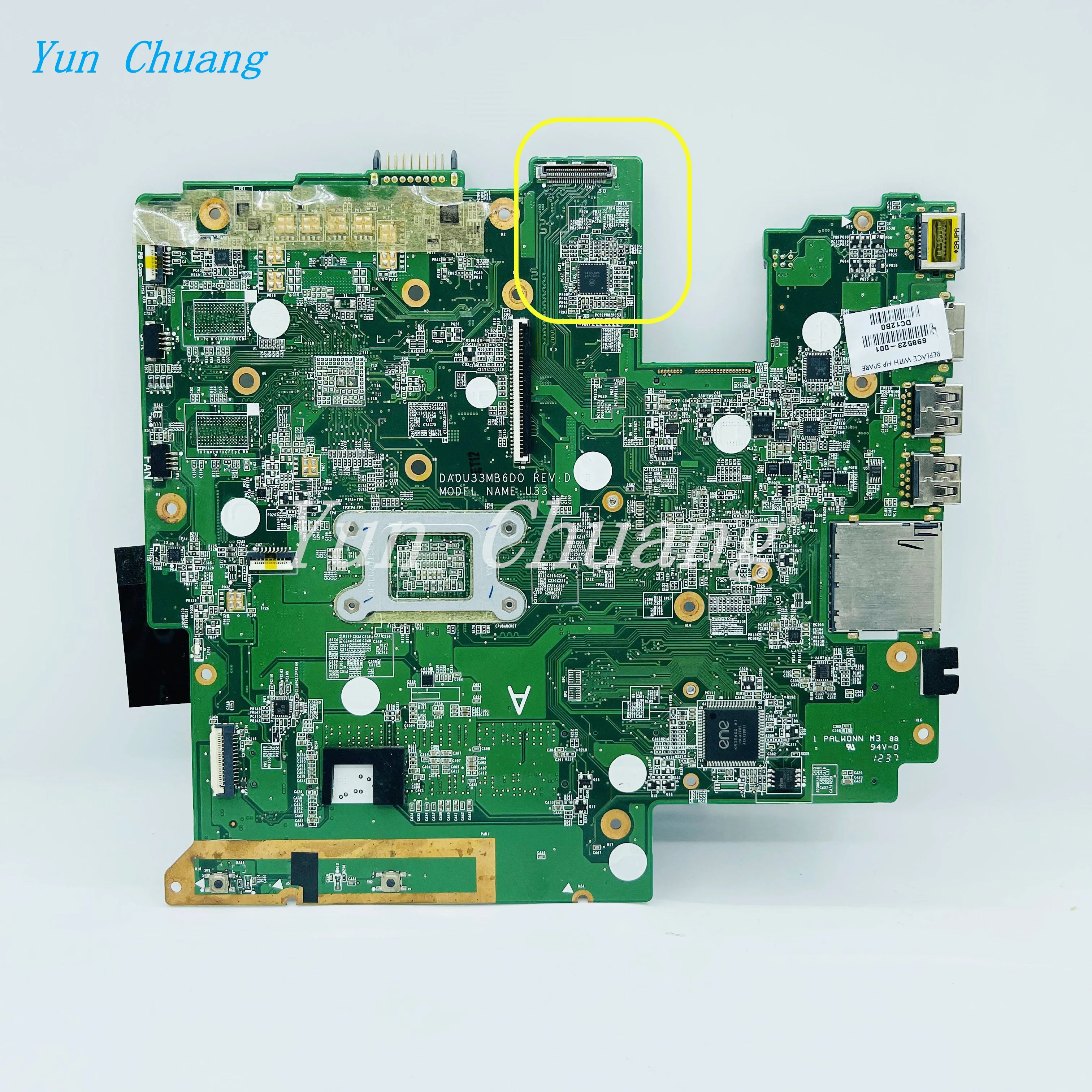 714618-501 715866-501 DA0U33MB6D0 REV:D main board For HP Sleekbook 14-B laptop motherboard With I3-2367M CPU DDR3