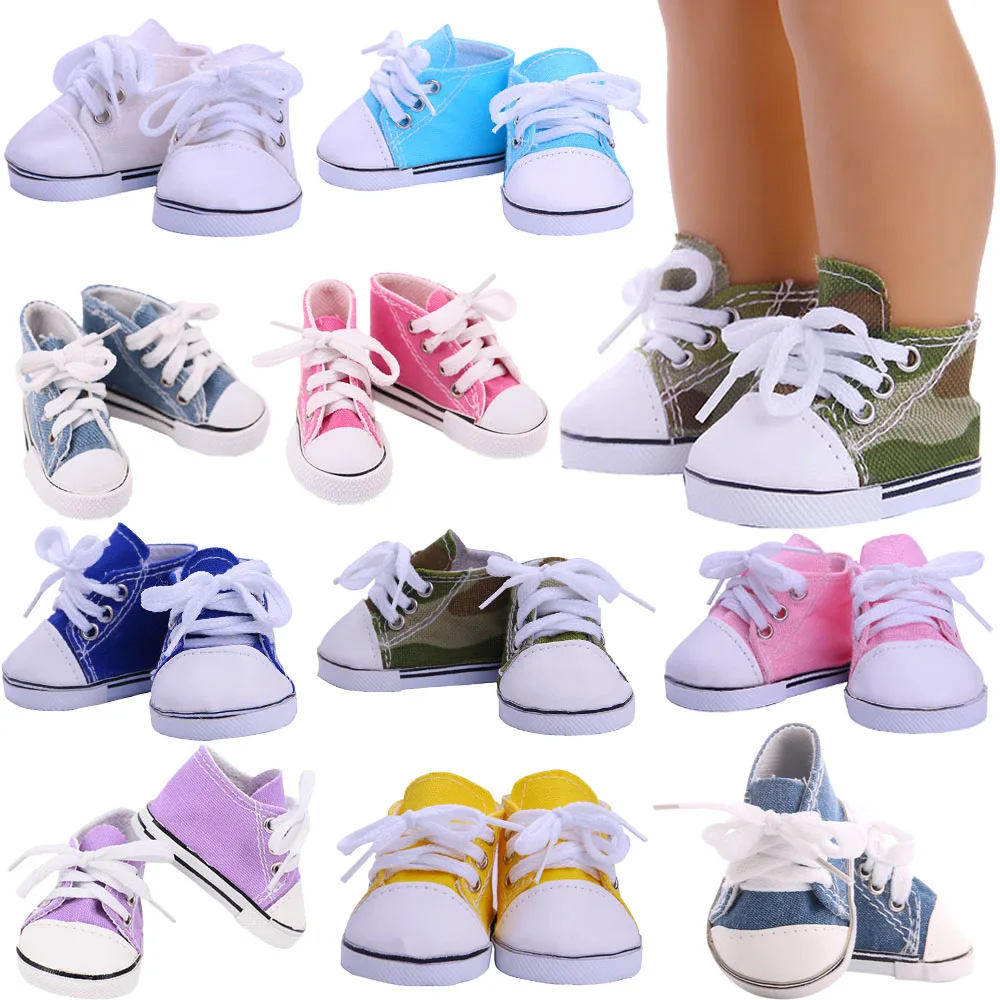 7.5cm Length Doll Shoes Pure Color Series For 43Cm Reborn New Baby&18Inch American Doll Clothes Accessories,Generation Girl Gift