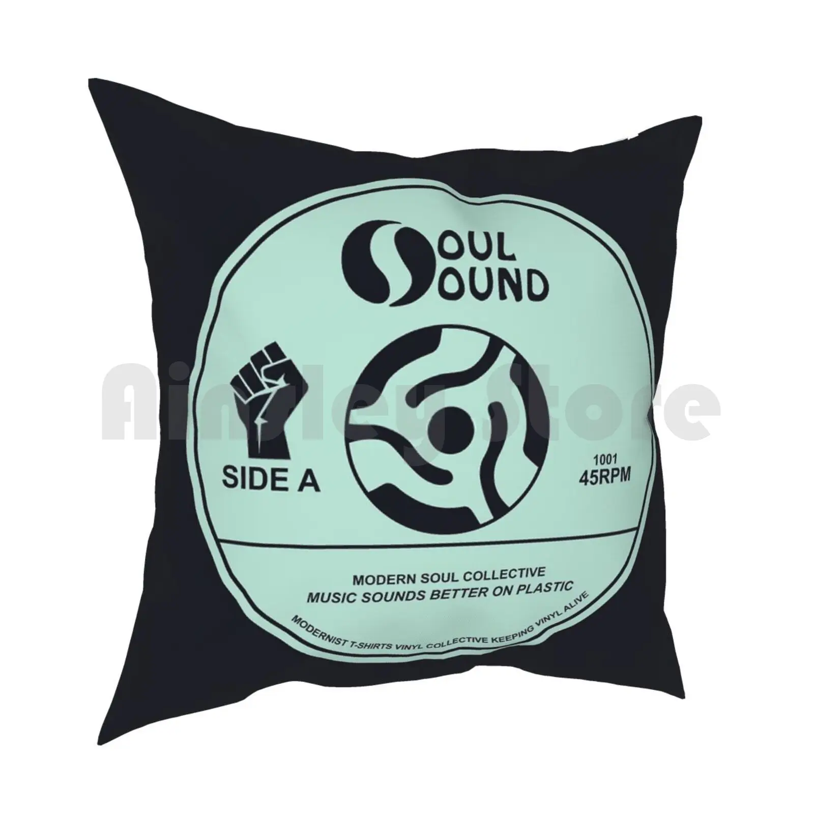 Soul Collective Pillow Case Printed Home Soft Throw Pillow Vinyl Soul Music Sixties Mod Record Label And Roll Scooters