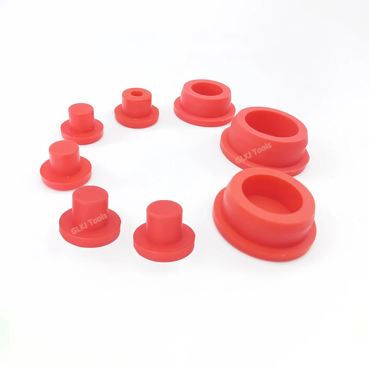 2-20pcs Red Environmental Silicone Rubber Hole Caps 13mm - 48.5mm Round Hole Sealing Plug Blanking End Caps T-type Stopper