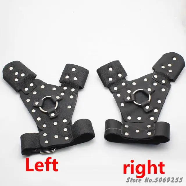 Left /Right Hand  Hunting Safety Glove Fishing Slingshot Archery Shoot Protective Waistband Steel Hand Guard Protector