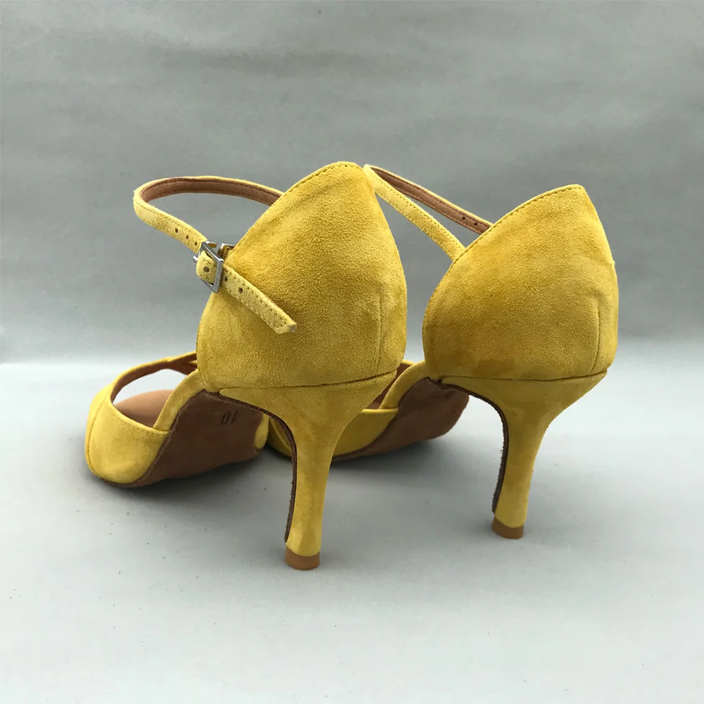 Chaussures de danse latine à talons hauts de 8.5cm pour femmes, chaussures de salsa confortables, chaussures latines à talons bas, livraison