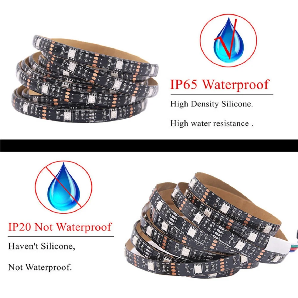 LED Strip 5050 Luminous Tape RGB TV Backlight Kitchen Lighting Diode Tape LED Strip Light Bluetooth 5 M