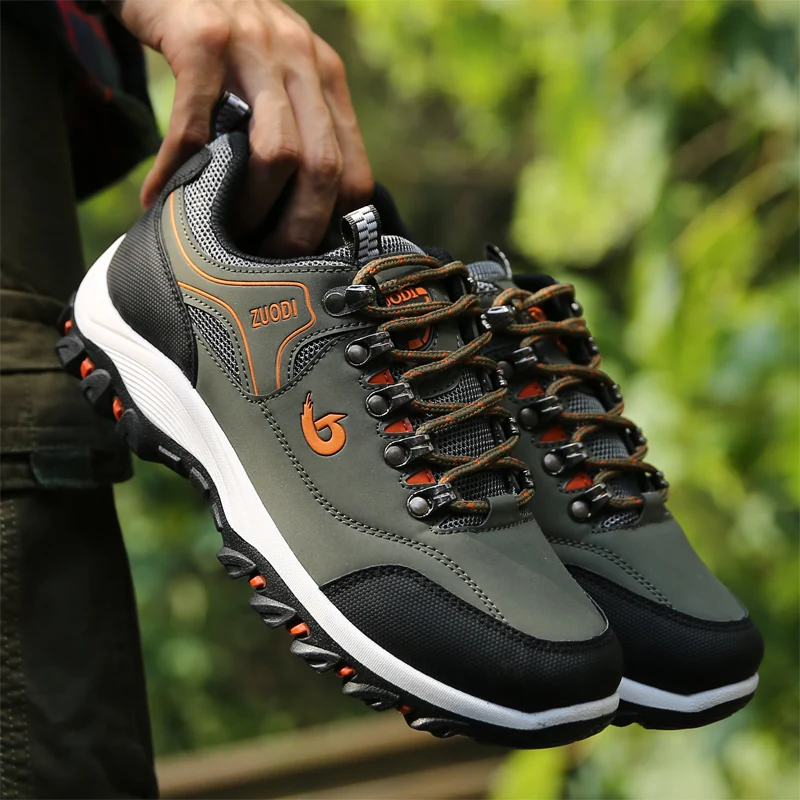 High Quality Men Hiking Shoes Outdoor Comfortable Lightweight Casual Sneakers Waterproof Climbing Athletic Shoes Big Size 39-48