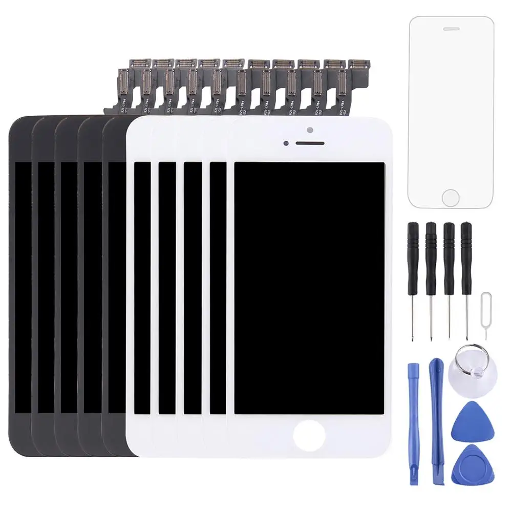 5PCS Black + 5 PCS White LCD Screen and Digitizer Full Assembly for iPhone 5S