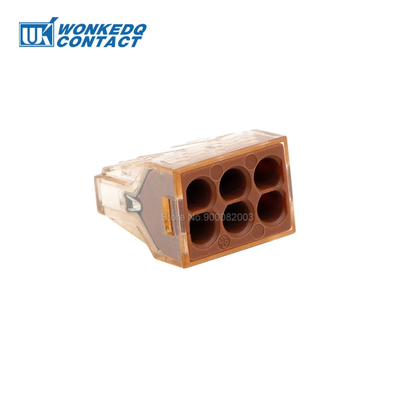 100Pcs 773-606 Push-in Connector Fast Connectionr Electrical Wire Plug Quick 4mm2 6-Conducto Junction Boxes 773 Terminal Blocks