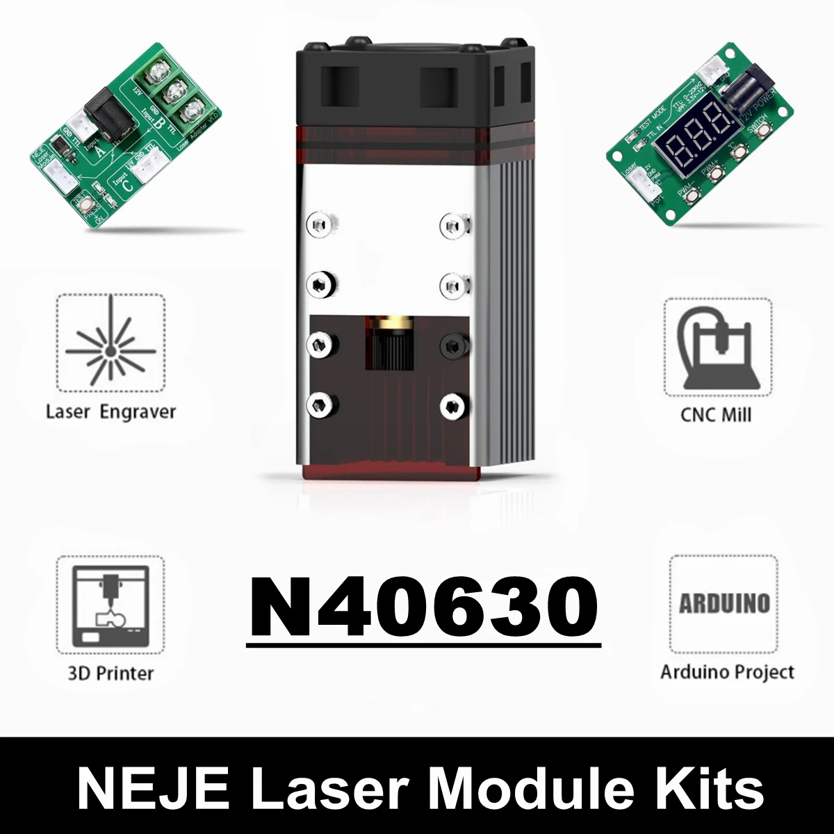 

NEJE N40630 40W Laser Module Kit 450nm TTL Laser Head Module for CNC Laser Engraving Machine Wood / MDF Fast Cutting Tool