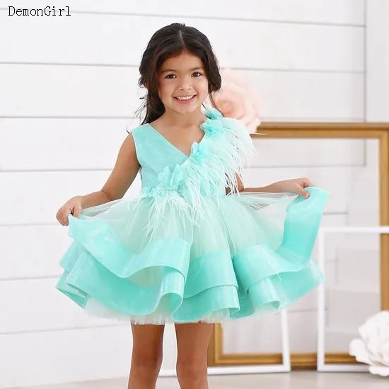 Vestido de cumpleaños de tutú para niña pequeña, impreso a la altura de la rodilla, atuendo de Primer segundo cumpleaños