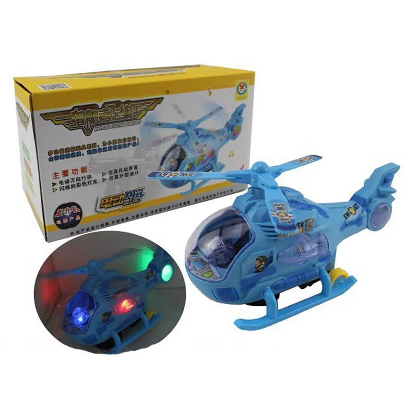 

Electric Universal Music Helicopter Toys Flashing Wing Rotation Airplanes Model Gift for Kids Children