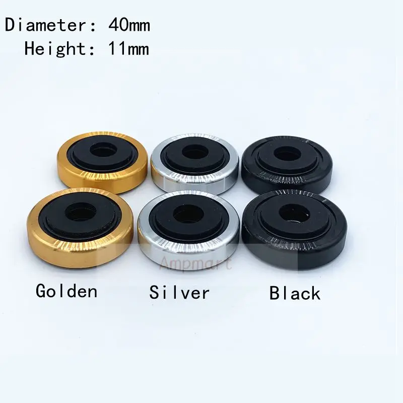 40X12mm aluminum alloy foot pad guitar speaker foot pad vacuum tube amplifier foot pad silver gold black 4 piece set