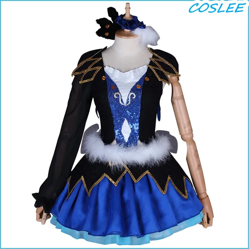 COSLEE Anime LoveLive Sunshine!Aqours Matsuura kanan Cosplay Costume Water Blue NEW World Uniform  For Halloween