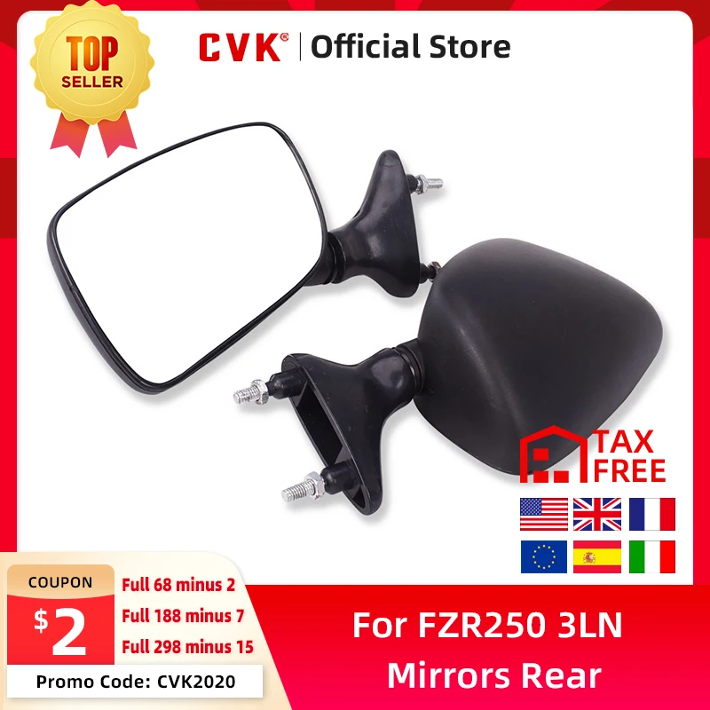 CVK Mirrors Rear View Mirror Inverted for Yamaha FZR250 3LN big drum Motorcycle Accessories