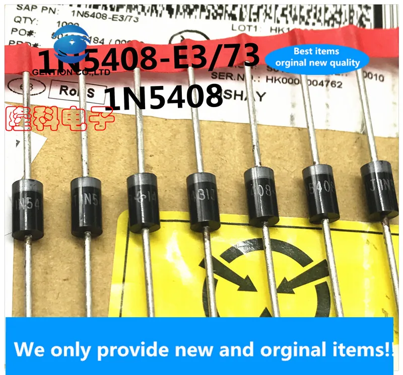 10 ชิ้น 100% ใหม่Original 1N5408 1N5408-E3/73 54 DO-201AD Rectifier Diode 3A 1000V