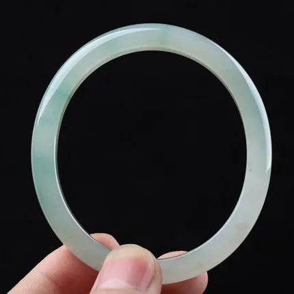 

zheru jewelry natural Myanmar jade 54-64mm light blue bracelet elegant princess jewelry best gift