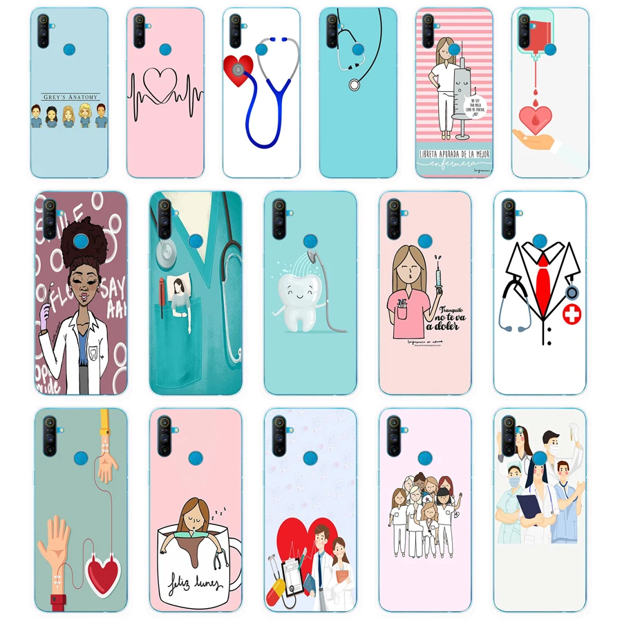 022FG  Cartoon Medicine Nurse Doctor Dentist gift Soft Silicone Tpu Cover phone Case for OPPO A5S A7 AX7 A5 A9 2020 Reslme C3