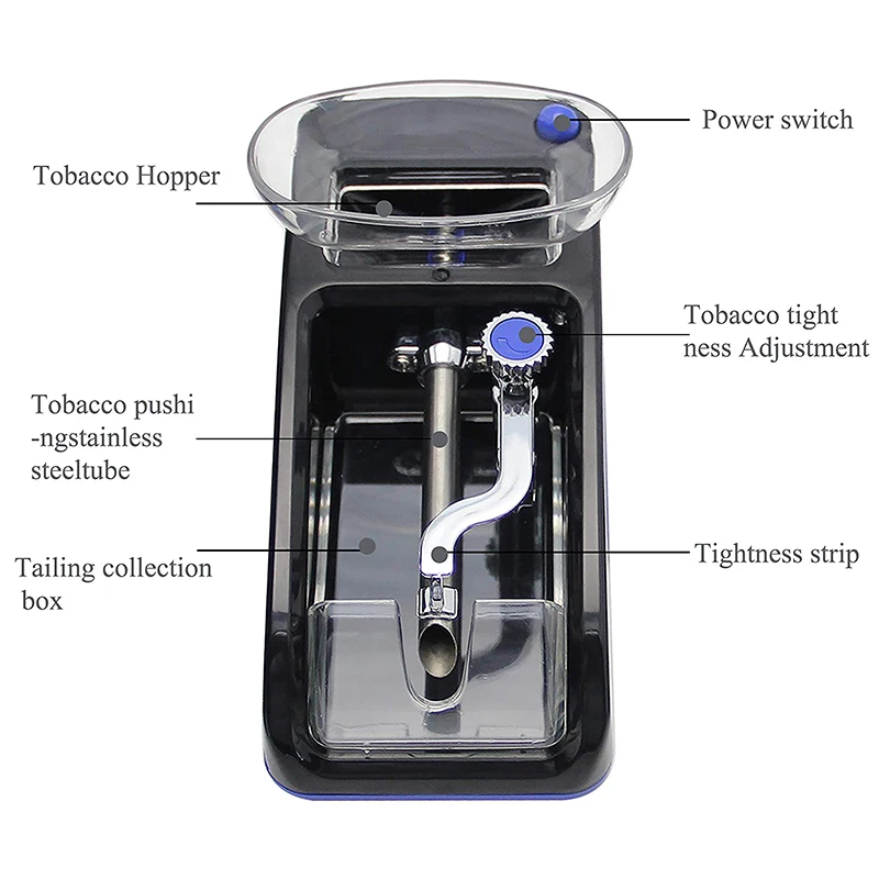 Electric Easy Automatic Tobacco Cigarette Rolling Machine Tobacco Injector Cigarette Maker Roller Smoke Accesoires