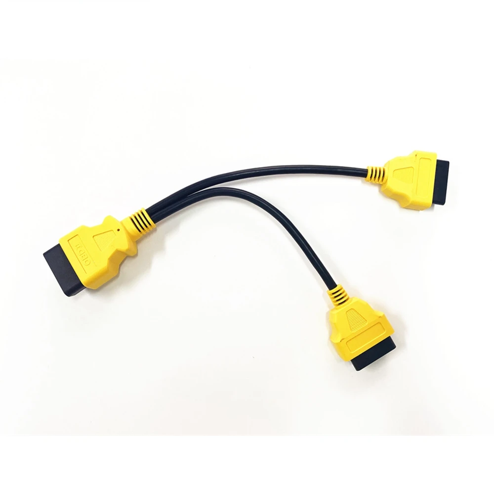 30cm 16Pin OBD2 Connector Cable Male to Dual Female Y Cable OBDII Splitter Extension Cable 1-2 Car Diagnostic Cable