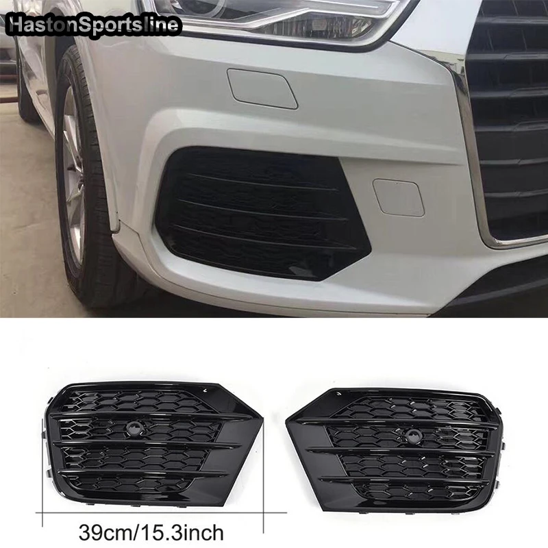 

RSQ3 Style Silver Auto Car Front Fog Lamp Grille for Audi Q3 Only 2016~2018