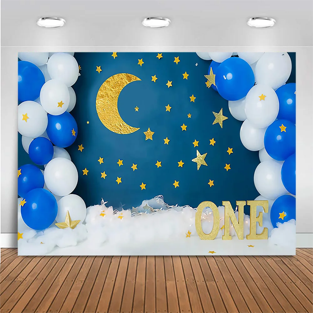 Mocsicka الطفل حفلة عيد ميلاد واحدة كعكة سحق خلفية التصوير بالون الطفل صورة خلفية الديكور استوديو الصور