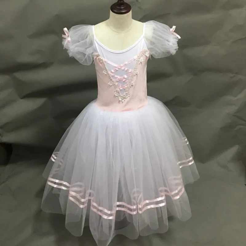 Ngắn Tay Phồng Giselle Ba Lê Trang Phục Con Trẻ Em Trưởng Thành Dài Ballerina Đầm Nữ Múa Ba Lê Tutu Bé Gái Hiệu Suất Nhảy Múa Mặc