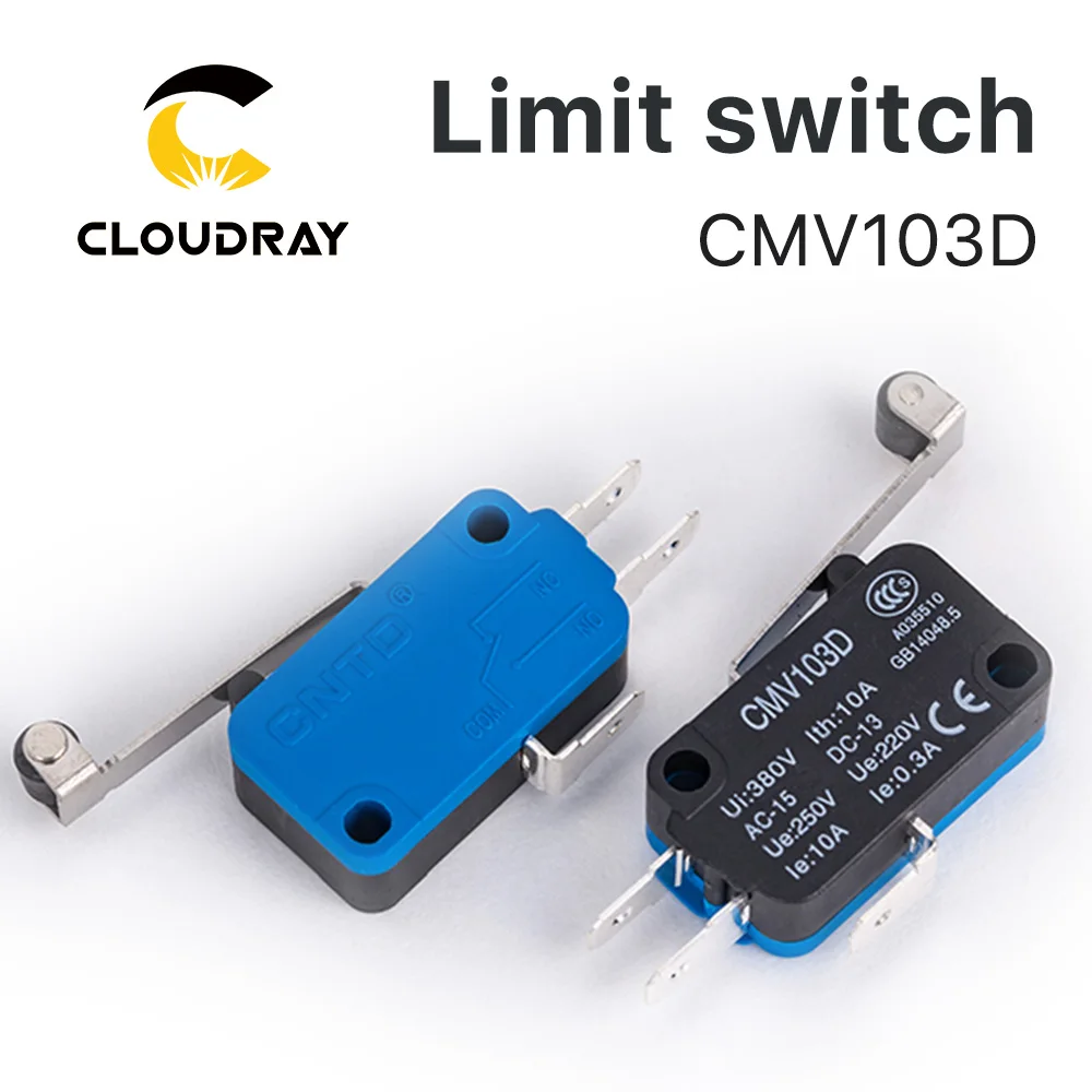 Cloudray Wysokiej jakości mały wyłącznik krańcowy CMV103D Chwilowy mikroprzełącznik z długim uchwytem do maszyny do cięcia laserem CO2
