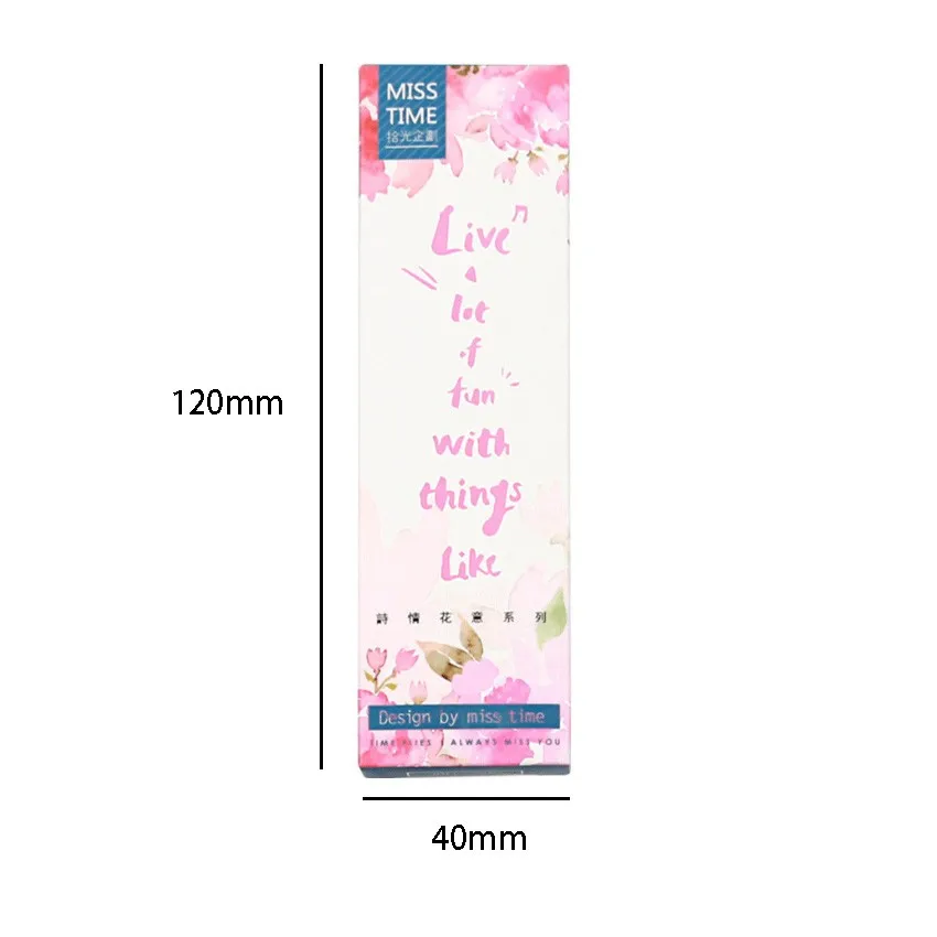 30pcs/box Beautiful Poetic Flower Paper Bookmark Book Holder Message Card Gift Stationery