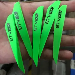 30PCS 3INCH BTV Plastic Vane for Carbon Fiberglass Wood Bolts Arrows Accessories Archery Bow