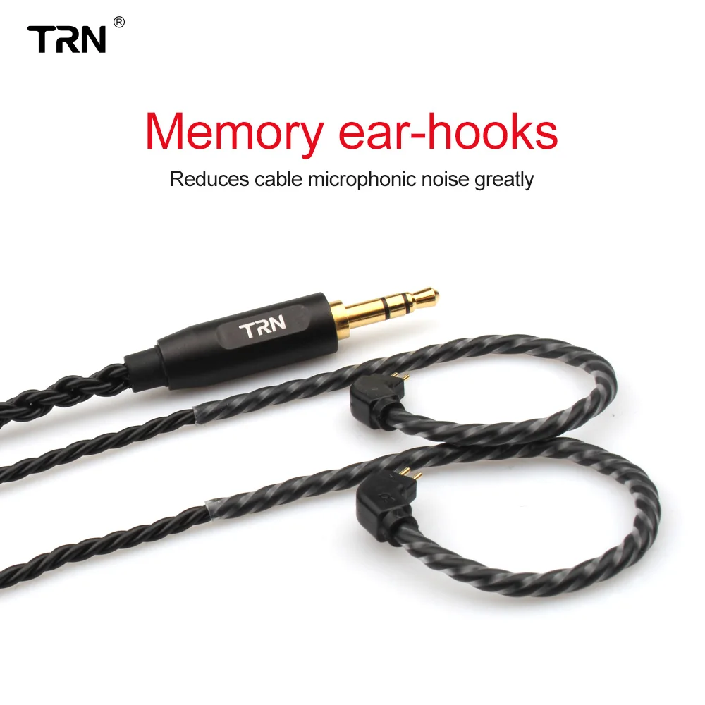 TRN 고순도 구리 이어폰 업그레이드 케이블, TFZ TRN V30 V80 IM1 IM2 TRN X6 KZ ZS10 용, 3.5mm MMCX/2 핀 커넥터, A3 6 코어