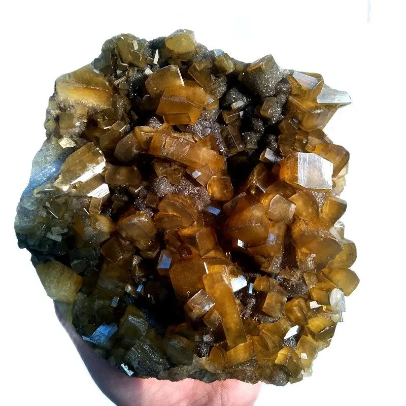 Rare Quality Natural Barite Yellow Crystal Stone Real   Mineral Crystals Drusy Room Decoration Gemstones Powerful Energy Chakra