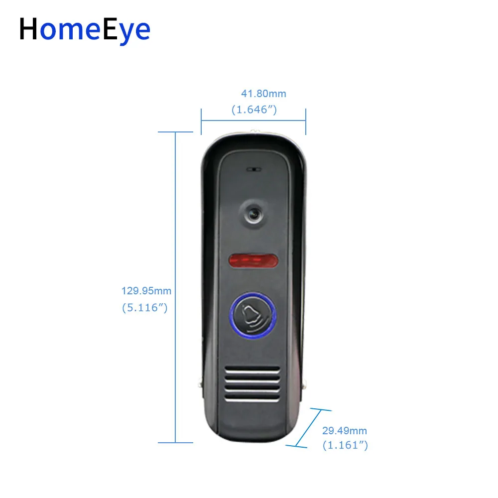 HomeEye Video Door Phone Intercom Outdoor Call Button Call Panel 1200TVL Build-in Camera Home Security Doorbell IR Night Vision