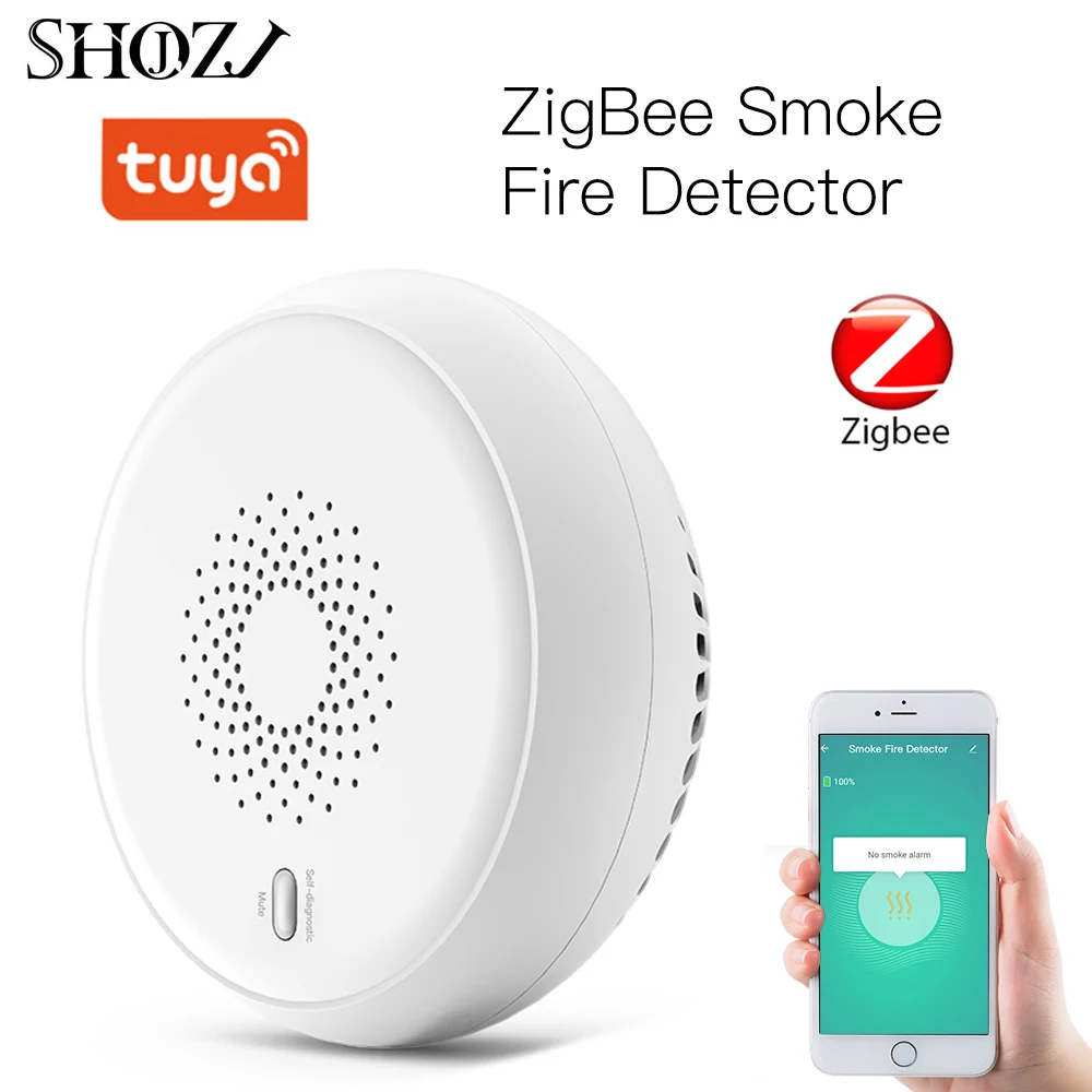 

ZIGBEE Tuya WiFi Smoke Alarm Fire Protection Smoke Detector Smokehouse Combination Fire Alarm Home Security System