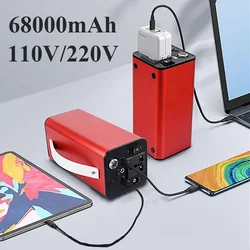 220V 68000mAh Generator Battery Charger 180W Portable Power Station Outdoor Emergency Power Supply Camping Power Bank Inverter