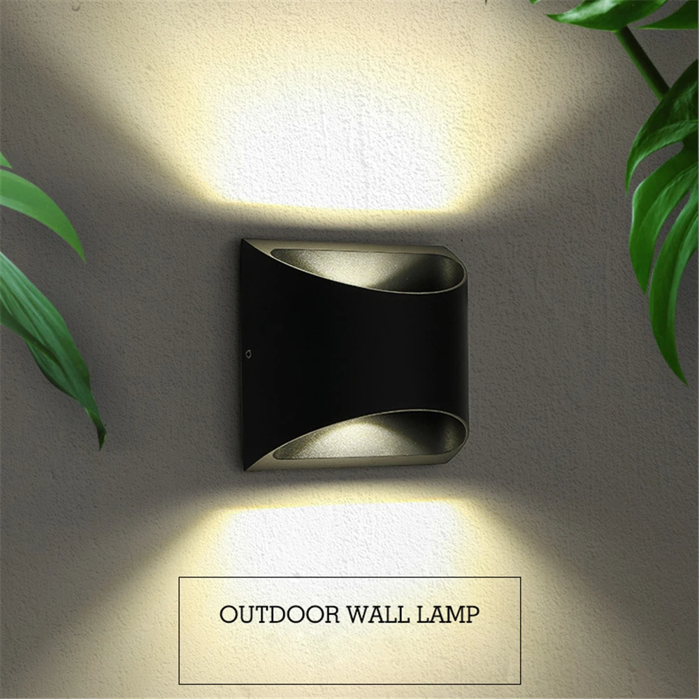 Outdoor Wall Lamp Led Square Modern Outdoor Waterproof Wall Lamp Balcony Aisle Corridor Lights Indoor Moisture-Proof Wall Light