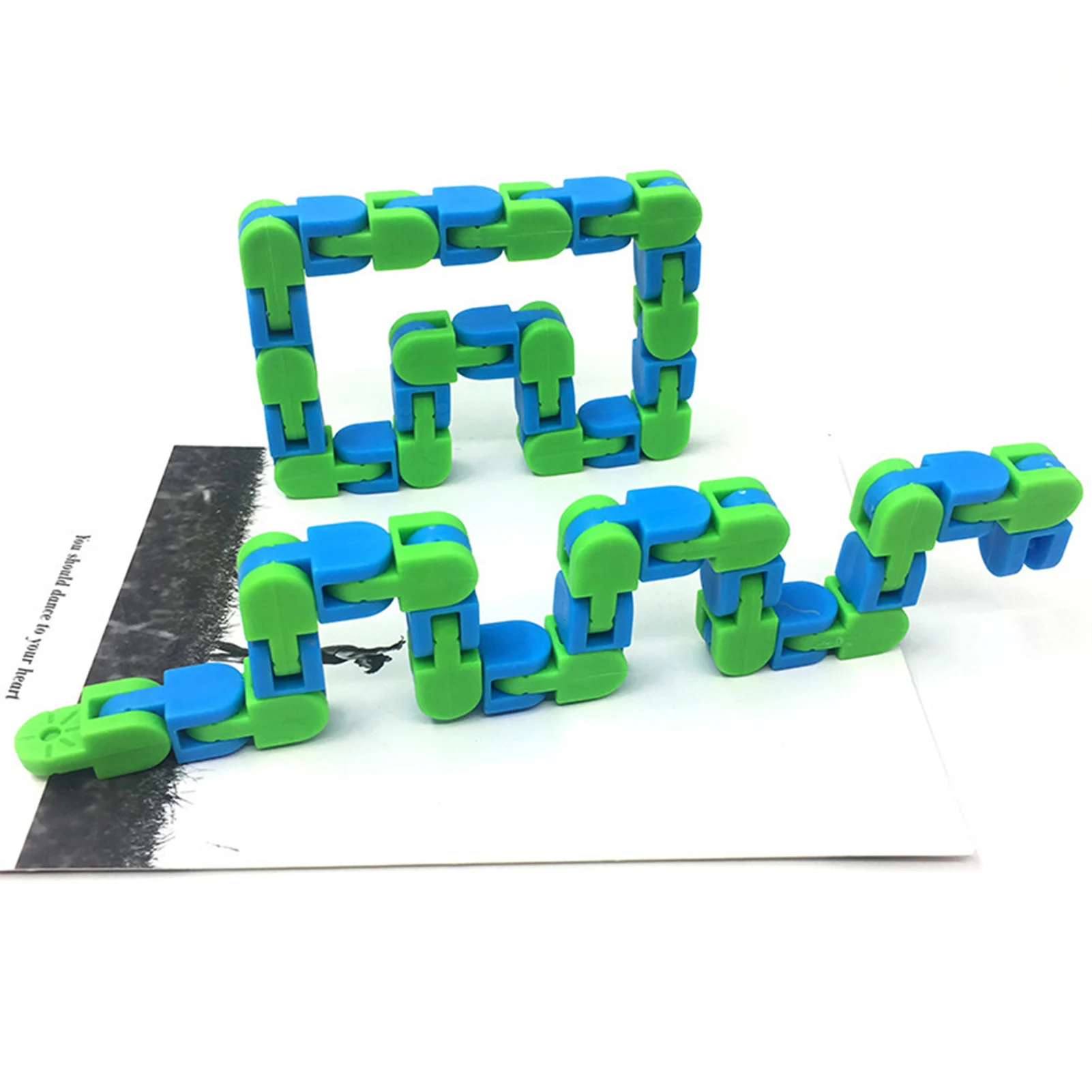 New 1pc Snake Puzzles Classic Sensory Toy Wacky Tracks Bicycle Chain Snap Click Fidget Toys Kids Autism Educational Toy Dropship