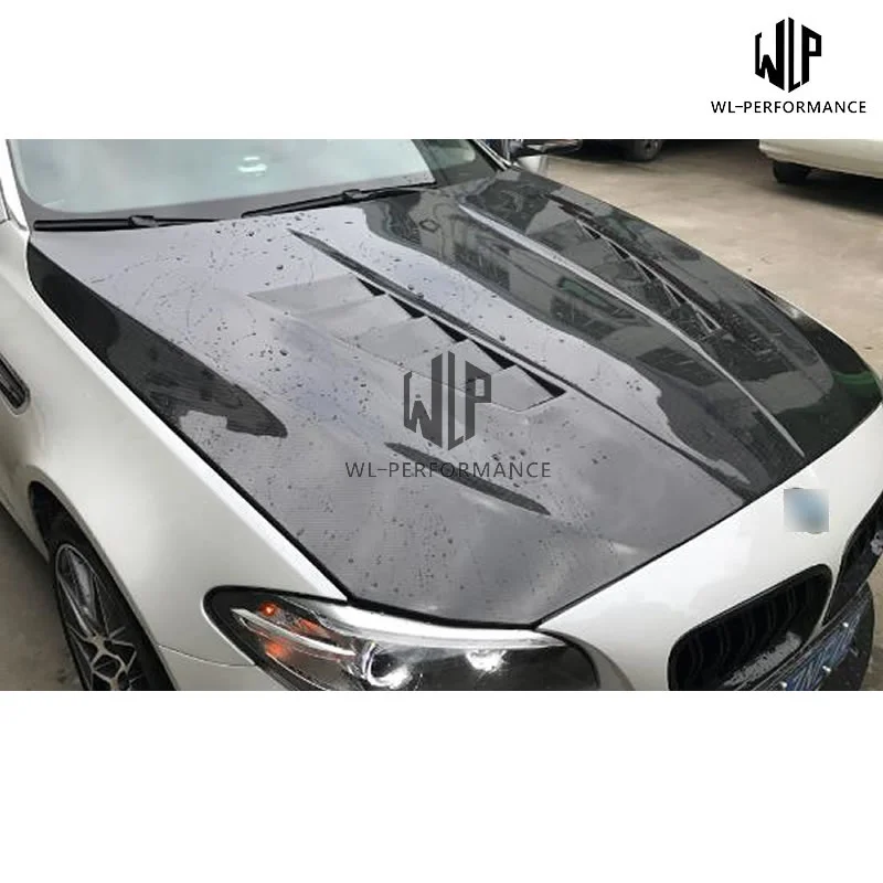 F10 F18 M5 Style Carbon Fiber / Fiberglass Front Engine Hood Cover for Bmw 5 Series F10 F18 M5 Car Styling 11-15