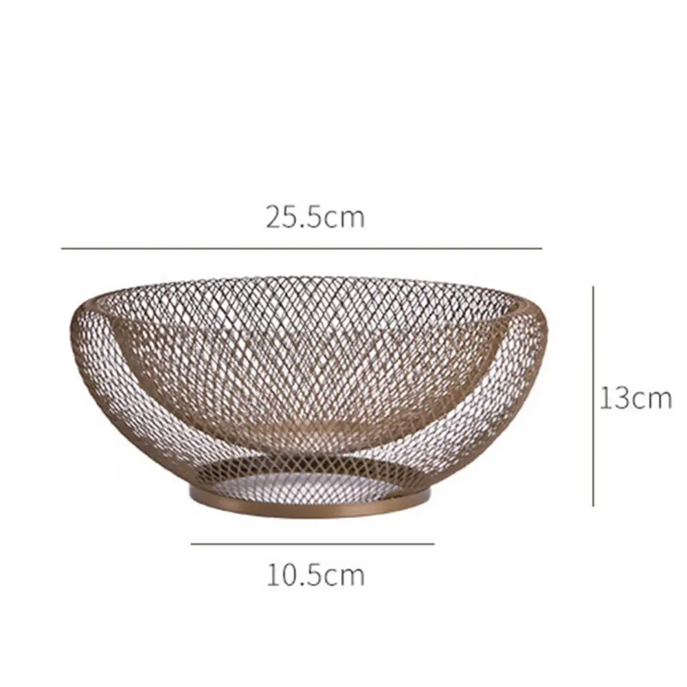 Metal Fruit Vegetable Storage Bowls Eggs Baskets Holder Nordic Minimalism Kitchen Accessories Geometric Design Room Decoration