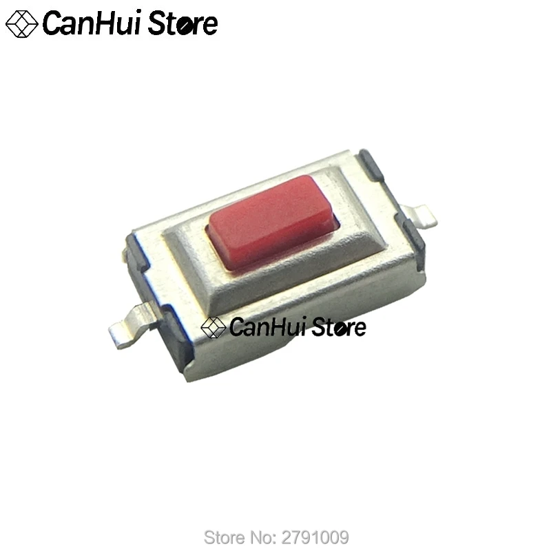 100Pcs/lot 3*6*2.5mm 3*6*2.5H 3x6x2.5mm 2Pin SMD Red/White Push Button Switch Microswitch Tact Switch For PCB